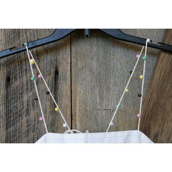 TIBI New York 2 CUTE! Brown Floral Sundress Beaded String Straps - Picture 4 of 11